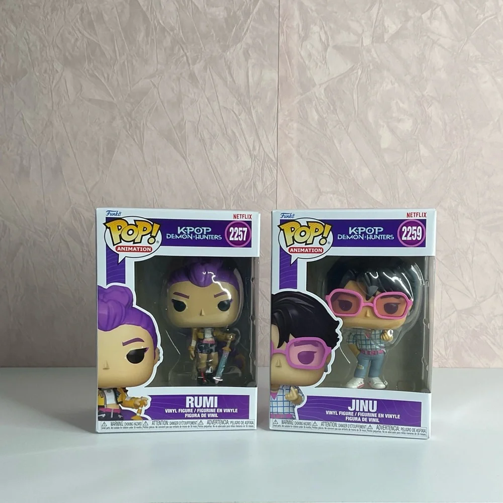 Funko Pop! K-Pop Demon Hunters Rumi and Jinu Figures In Hand!!!